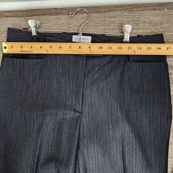 Carmen Marc Valvo Dress Trousers Charcoal Size 10 Office Career - Picture 9 of 12